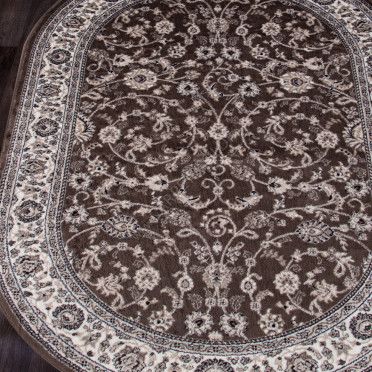 Ковер Valencia Delux d251 - BROWN - Овал 