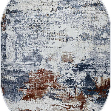 Турецкий ковер Regnum 37931A OVAL BLUE / L.GREY