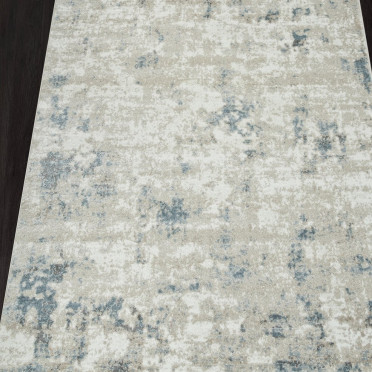Ковер на пол бежевый с голубым Nat32 - BBL