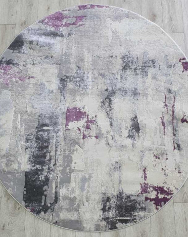 Турецкий ковер 36506A Amatis круглый (Reis) круглый круглый (Акрил, серый) круглый