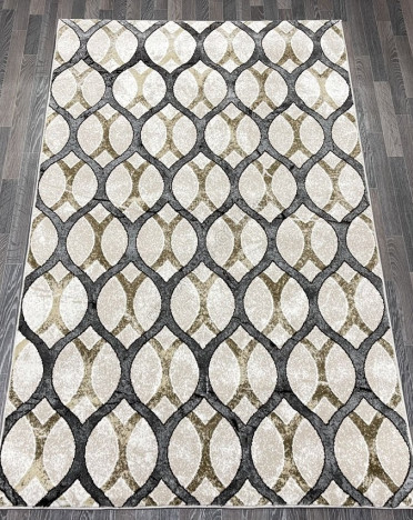 Ковер турецкий 40383B AURA (Акрил, бежевый, серый)