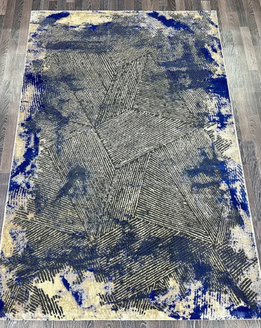 Ковер турецкий AA616A Lisa (Полиэстер, синий, серый)