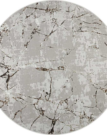 Ковер турецкий круглый 37886A Roma (полиэстер хит сет, бежевый)