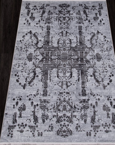 Ковер турецкий C765AL PERLA (Полиэстер хит-сет, бежевый, серый)