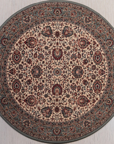 Ковер бельгийский 4362-101 KASHQAI Shapur (Шерсть, зеленый, кремовый)