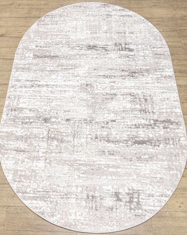 Ковер российский 22113-25364 Визион (PP Heatset Высокоплотный, бежевый, серый) овальный