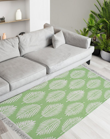 Турецкий ковер Turcia LIRA 2021 (Хлопок, зеленый)