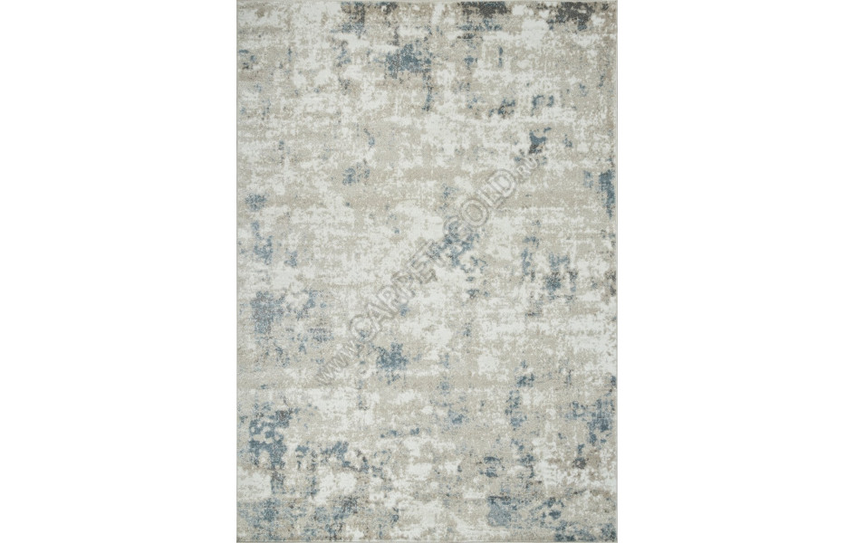 Ковер на пол бежевый с голубым Nat32 - BBL