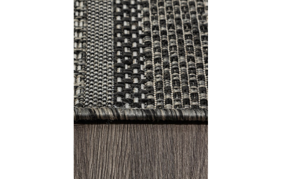 Ковер S139 - BLACK-GRAY - Овал - коллекция KAIR