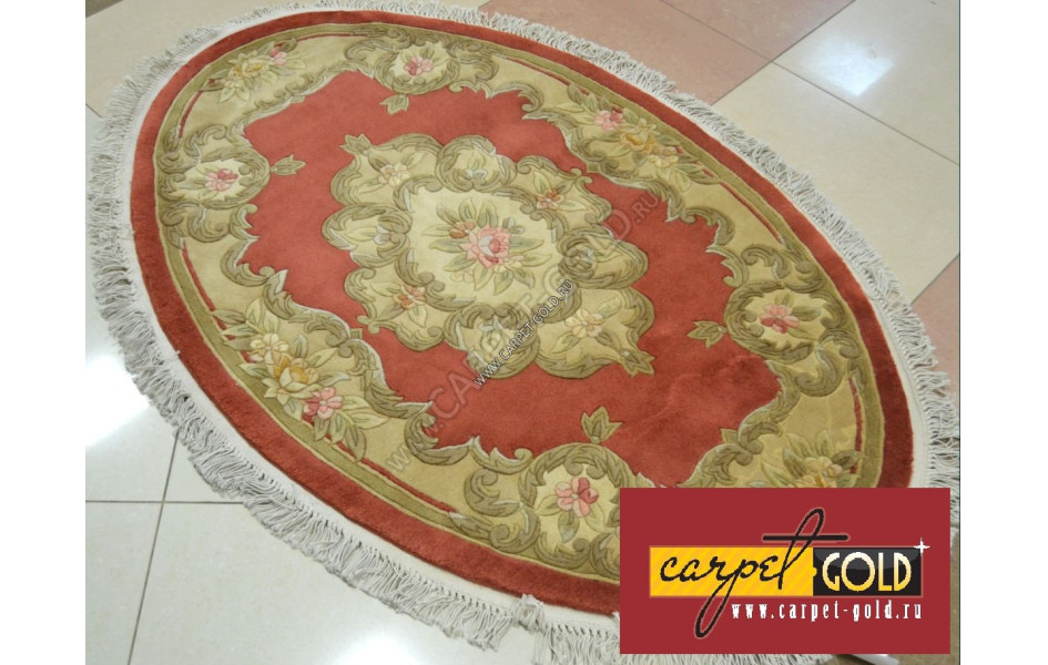 Китайский шерстяной ковер ручной работы SHD-06 Terra Oval