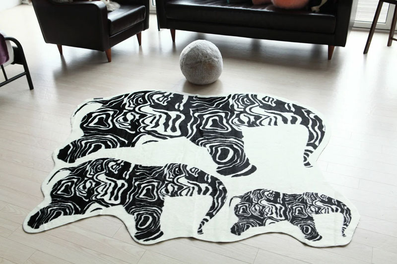 Дизайнерский ковер со слонами