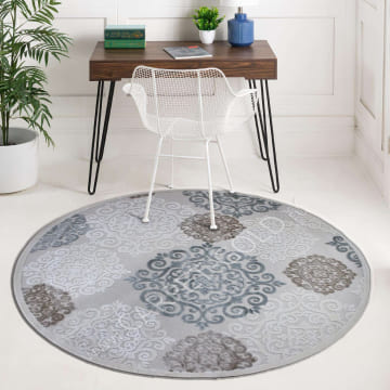 Круглый ковер из вискозы